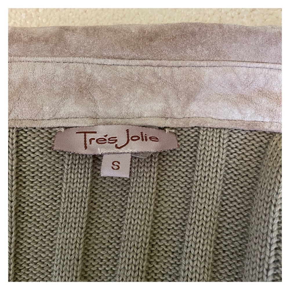 TRES JOLIE SUEDE FRONT WOOL BLEND BACK JACKET - Picture 6 of 6